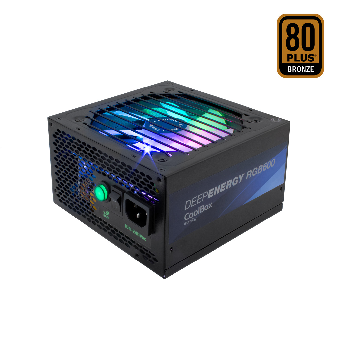 GAMING FUENTE DE ALIMENTACION ATX DEEPENERGY 600W RGB 80+BRONZE (110V-240V)