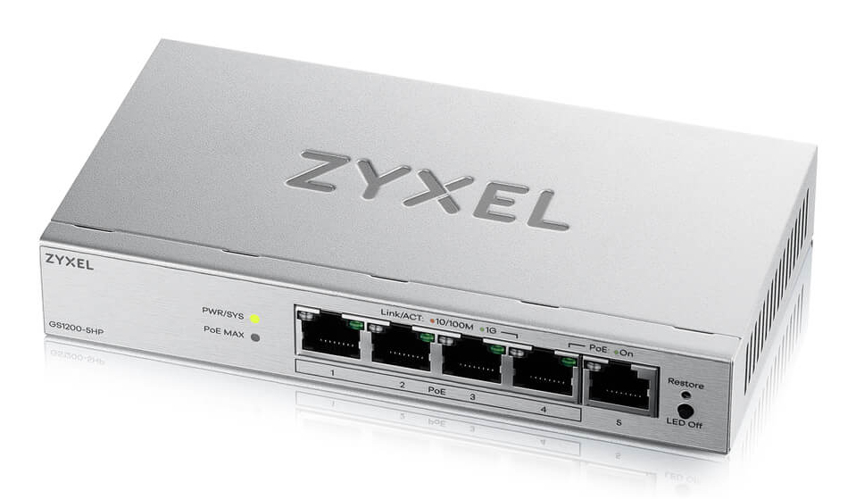 GS1200-5HPV3 Gestionado L2 Gigabit Ethernet (10/100/1000) Energía sobre Ethernet (PoE) Escritorio Gris