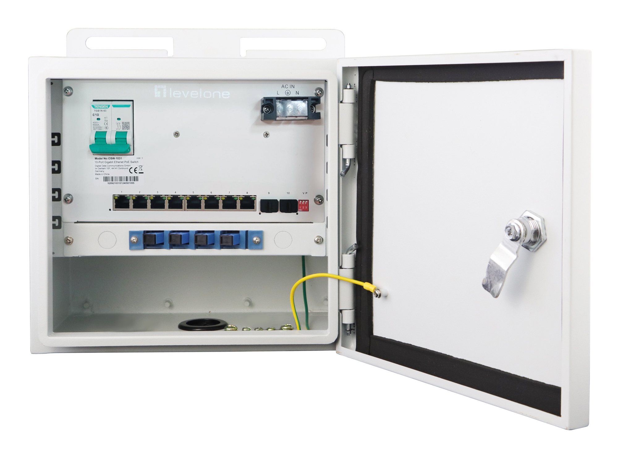 OSW-1031 switch No administrado 2.5G Ethernet (100/1000/2500) Energía sobre Ethernet (PoE) Negro