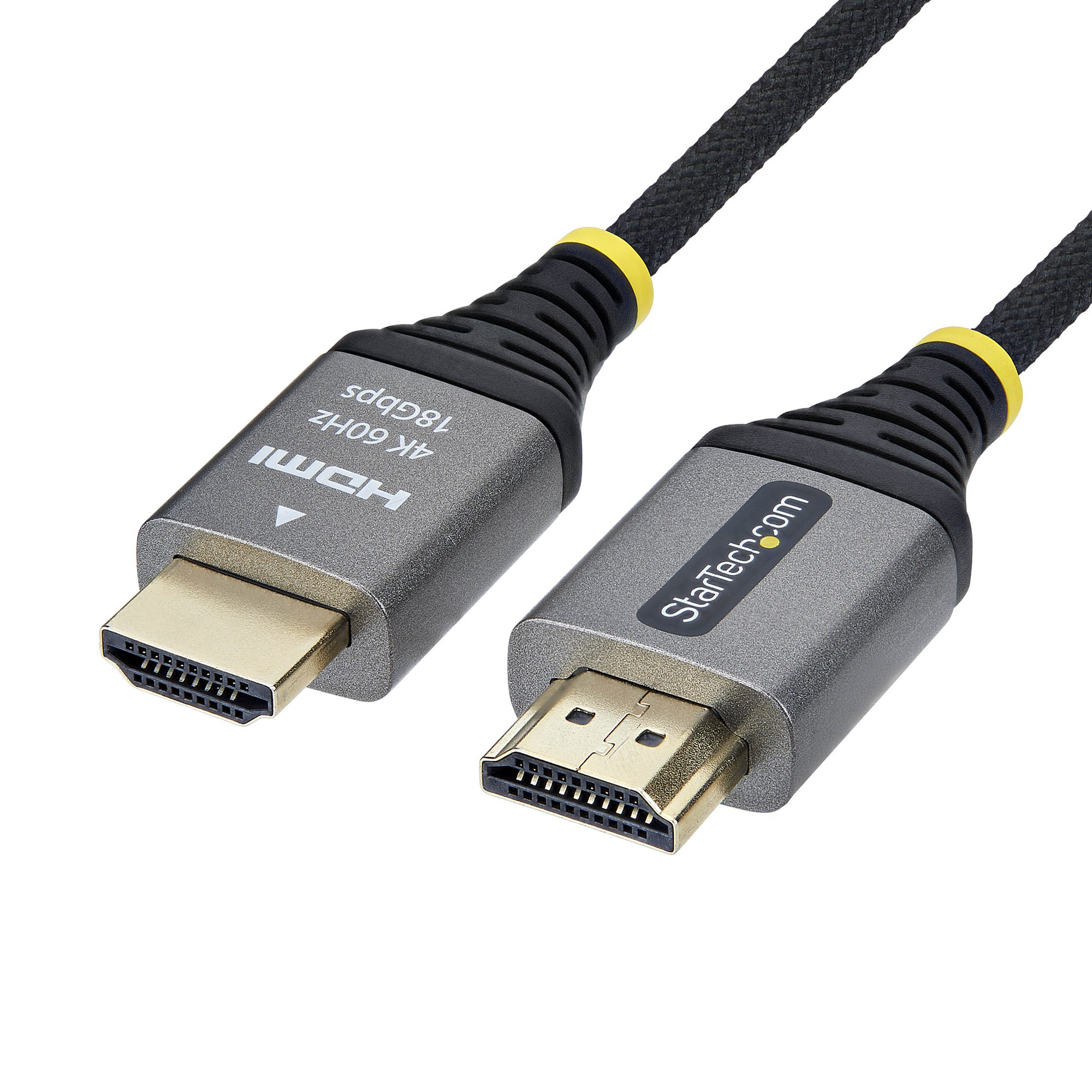 Cable HDMI Certificado Premium de Alta Velocidad de 3m - Ultraflexible - Trenzado - 4K 60Hz/1440p 144Hz - HDR10/ARC - 18Gbps