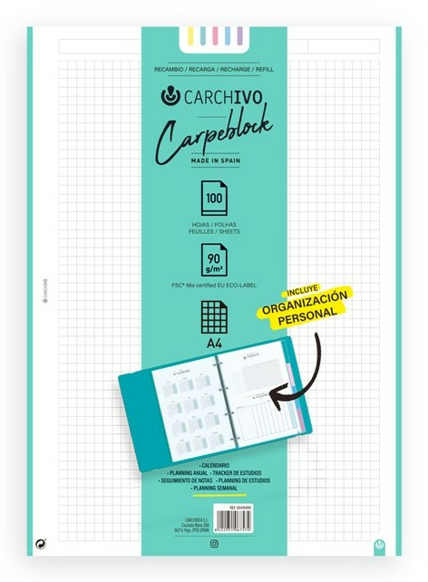 65410499 papel de cuaderno 210 x 297 mm (A4) 100 hojas