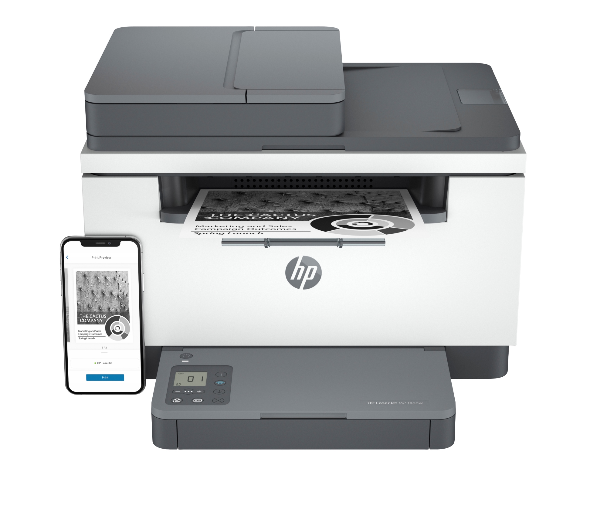 LaserJet M234sdw Inalámbrico Multifunction Blanco y negro Impresora, Fotocopiadora, escáner Dúplex