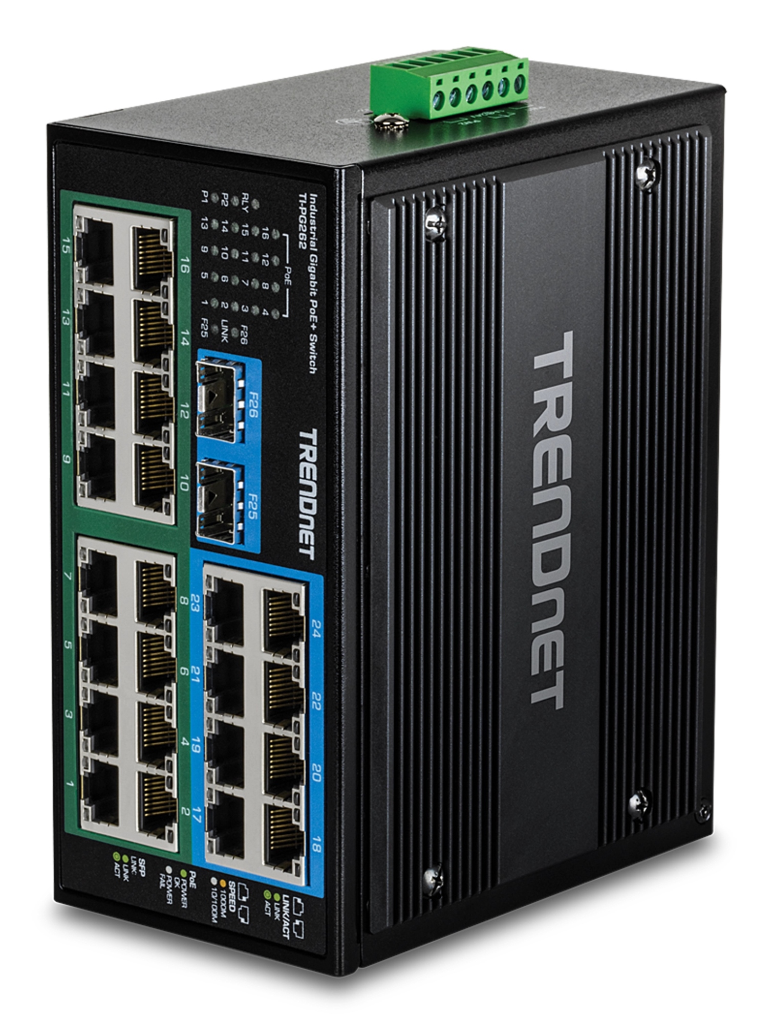 TI-PG262 switch No administrado Gigabit Ethernet (10/100/1000) Energía sobre Ethernet (PoE) Negro