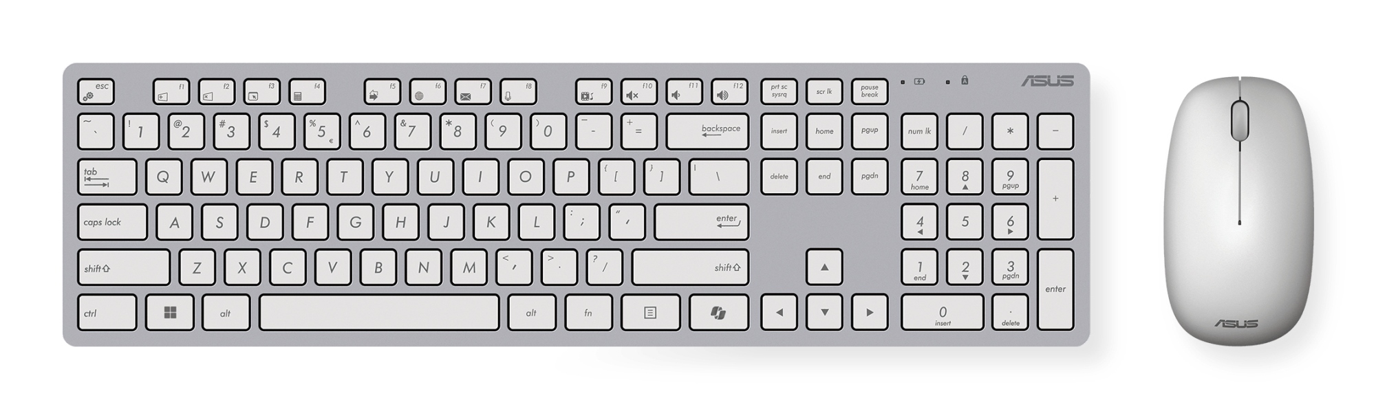 W5000 teclado Ratón incluido Oficina RF inalámbrico QWERTY Español Blanco