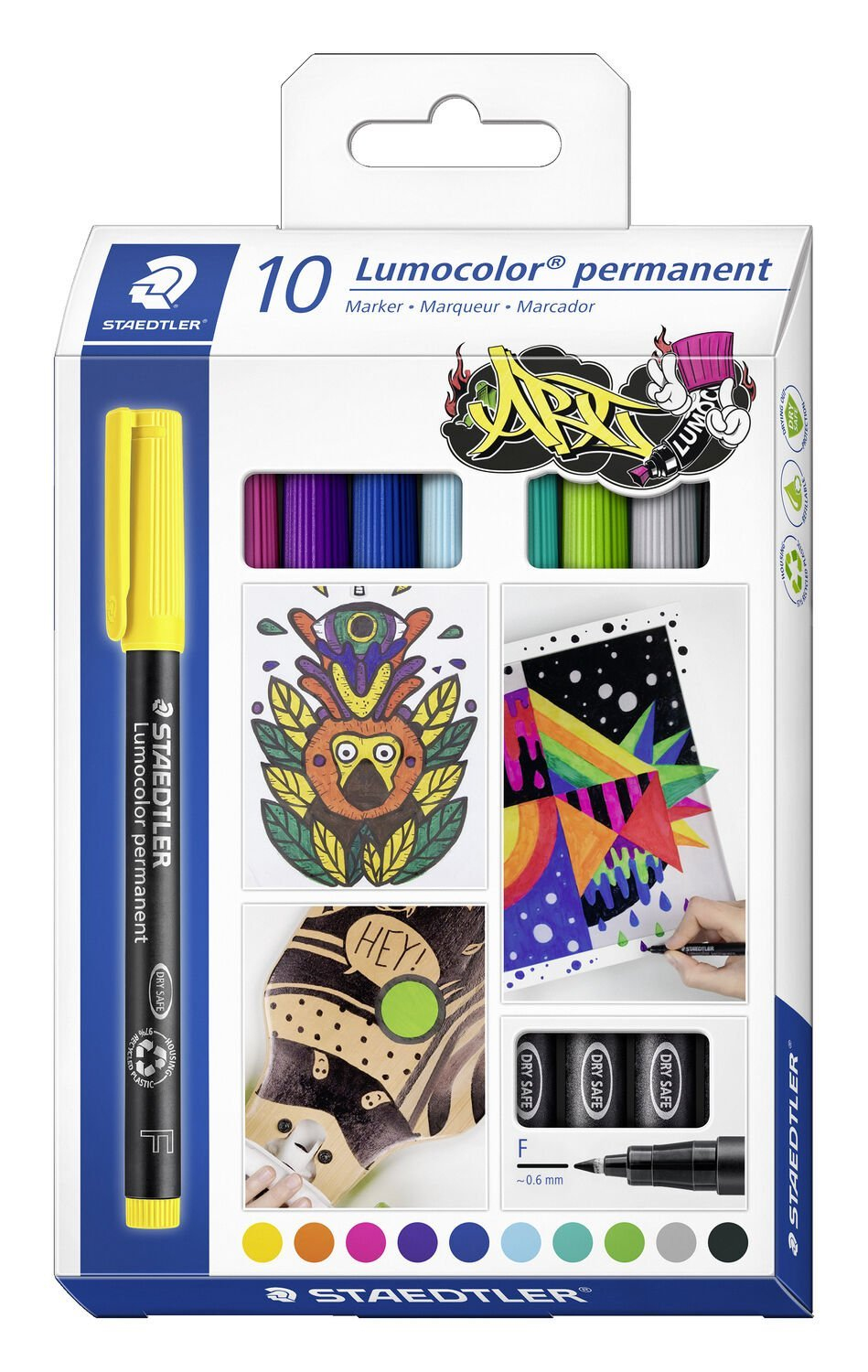 Lumocolor permanent pen 318 marcador permanente Amarillo 1 pieza(s)