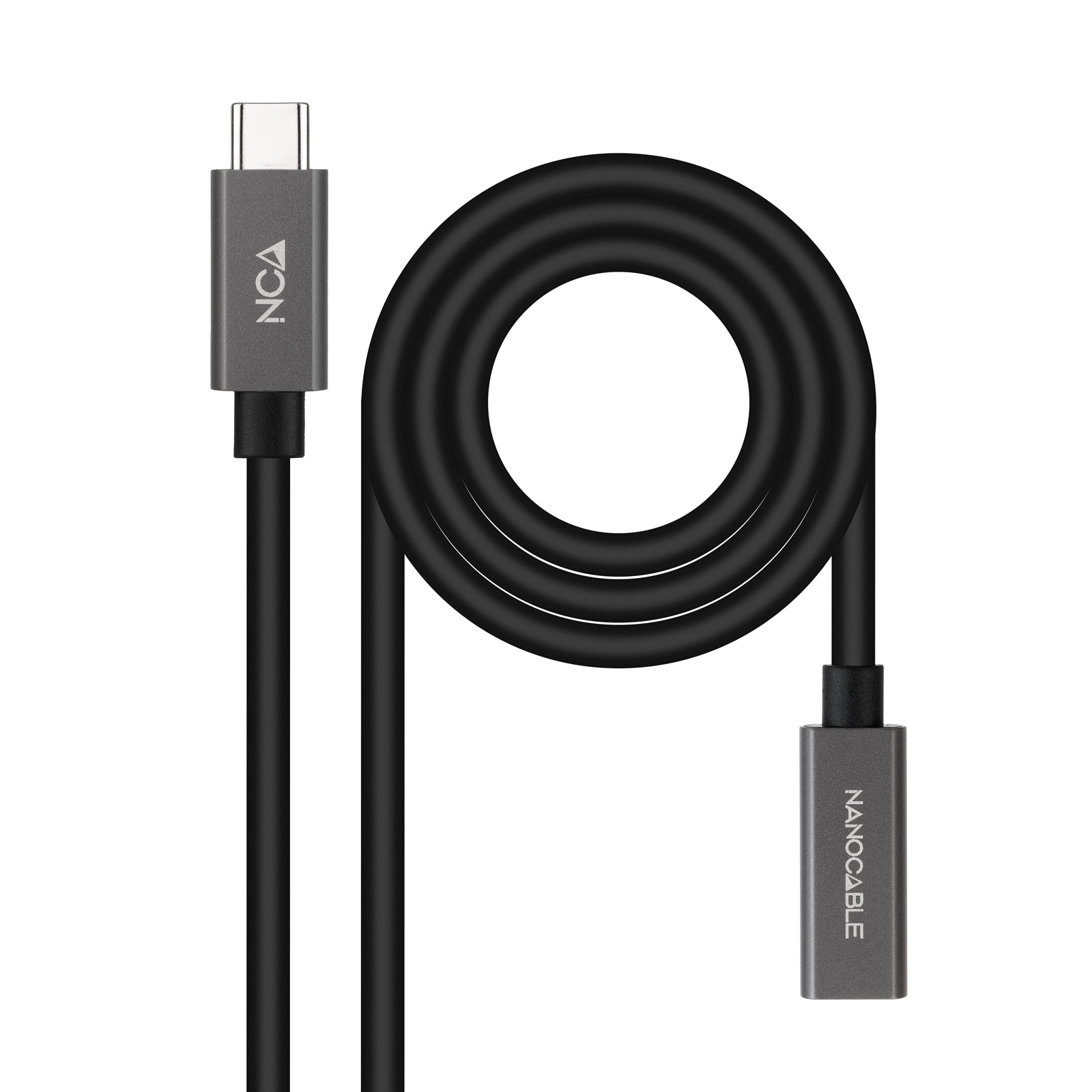 Cable Prolongador USB-C 3.2 Gen2x2 20Gbps 3A, 4K/60Hz, USB-C/M-USB-C/H, Negro, 1.5 m