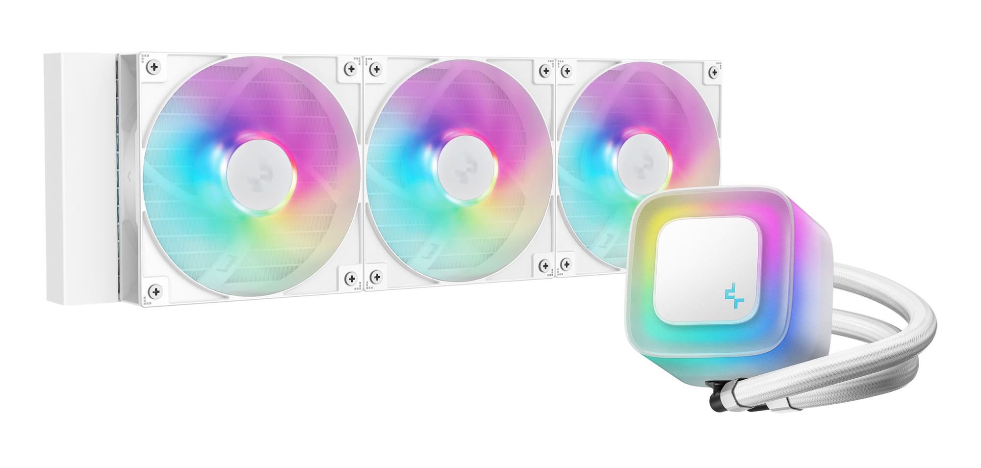 LE360 WH V2 Procesador Sistema de refrigeración líquida todo en uno 12 cm Blanco 1 pieza(s)