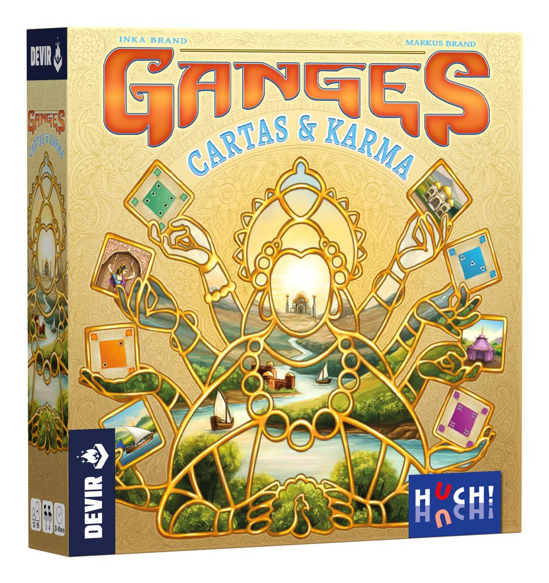 BGGANCAPS juego de tablero Ganges Cartas y Karma 30 min Juego De Cartas Estrategia