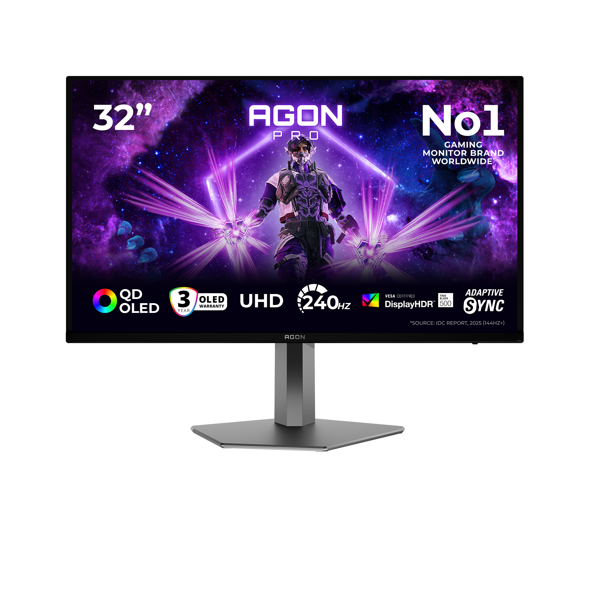 AGON PRO AG326UZD2 pantalla para PC 80 cm (31.5") 3840 x 2160 Pixeles 4K Ultra HD OLED Negro