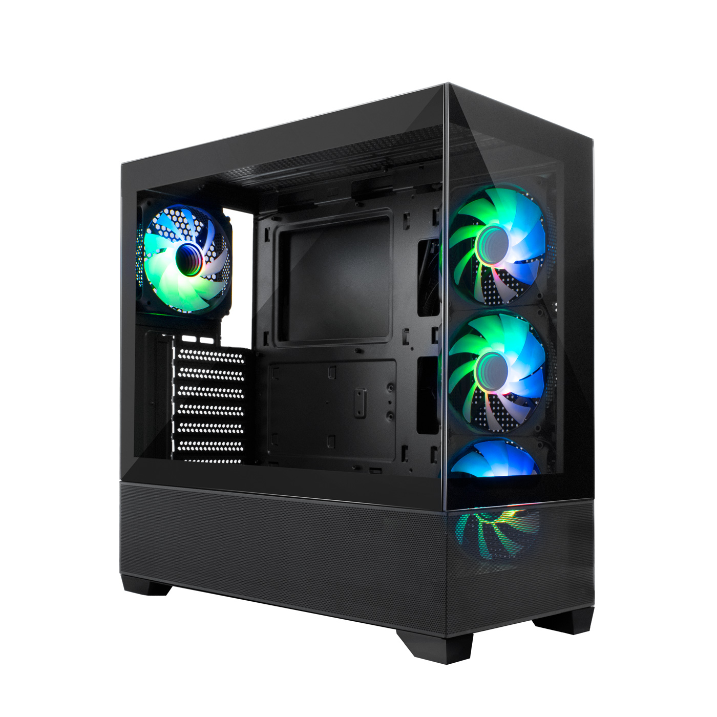 GAMING CAJA ATX GA250 VISION USB-C 3.2 GEN1 SIN FTE + 4 VENT. ARGB