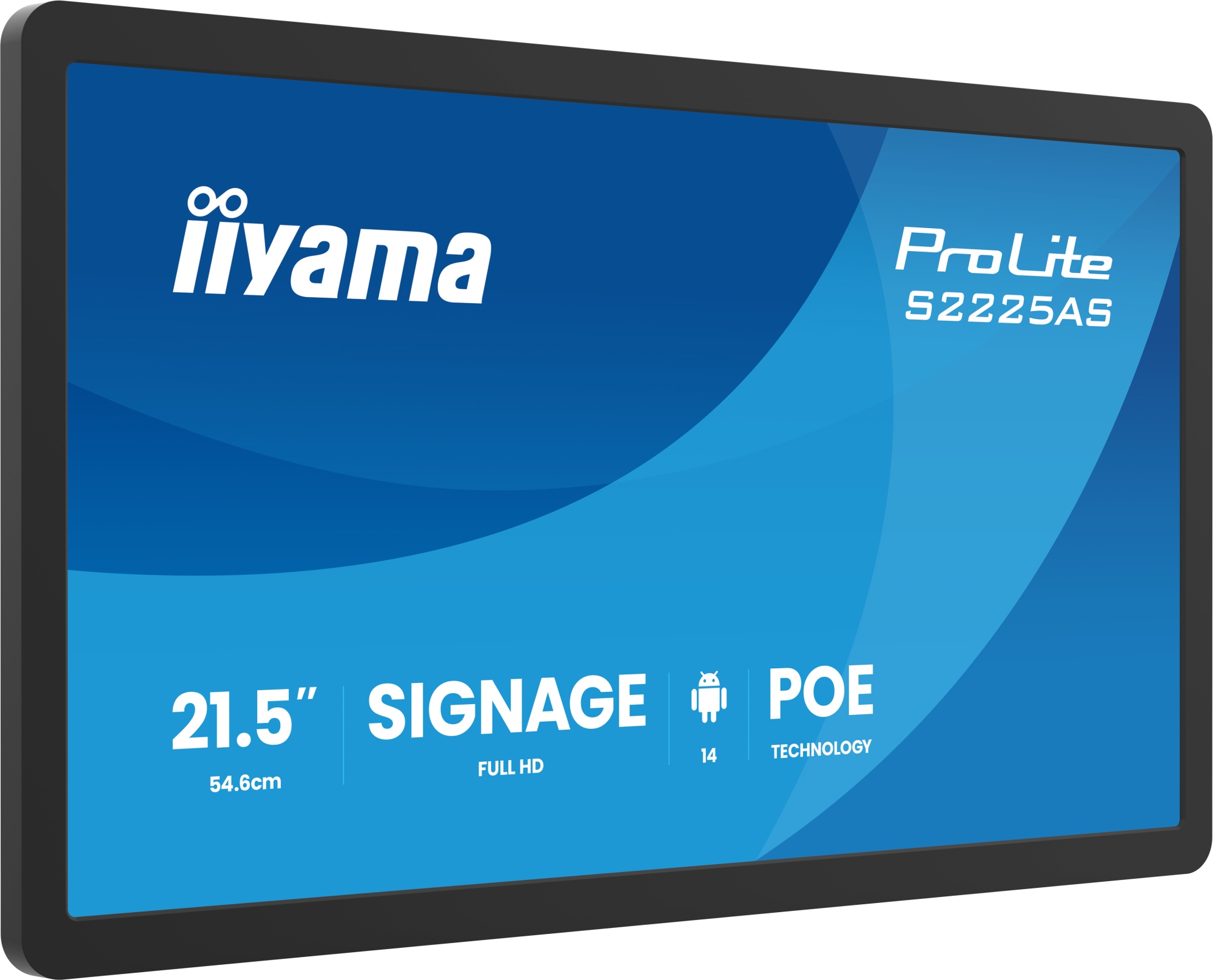 ProLite S2225AS-B1P Pantalla plana para señalización digital 54,6 cm (21.5") LCD Wifi 500 cd / m² Full HD Negro Procesador incorporado Android 24/7