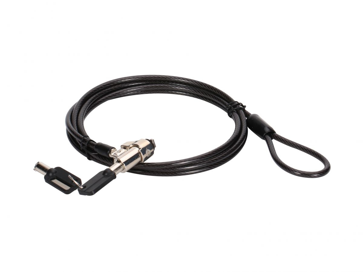 CUSTODIO02BS cable antirrobo Negro 1,8 m