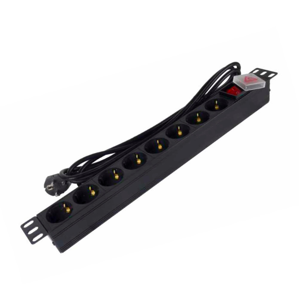 Regleta 19" 8 tomas SFO C14 con interruptor 3 m - BNS 1520