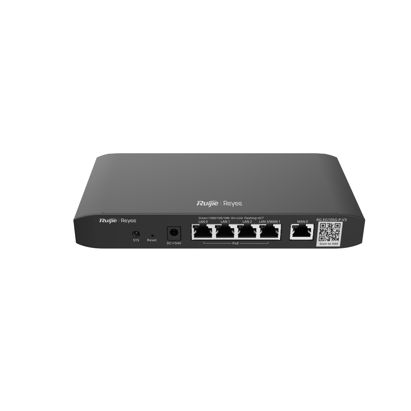 RG-EG105G-P-V3 router Gigabit Ethernet Negro