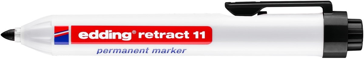 retract 11 marcador permanente Punta redonda Negro