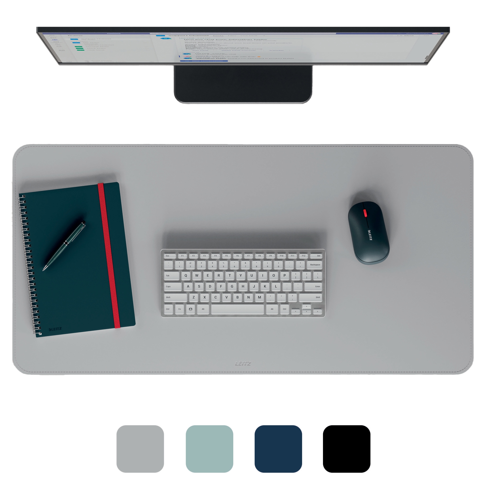 53820085 protector de escritorio Cloruro de polivinilo (PVC) Gris