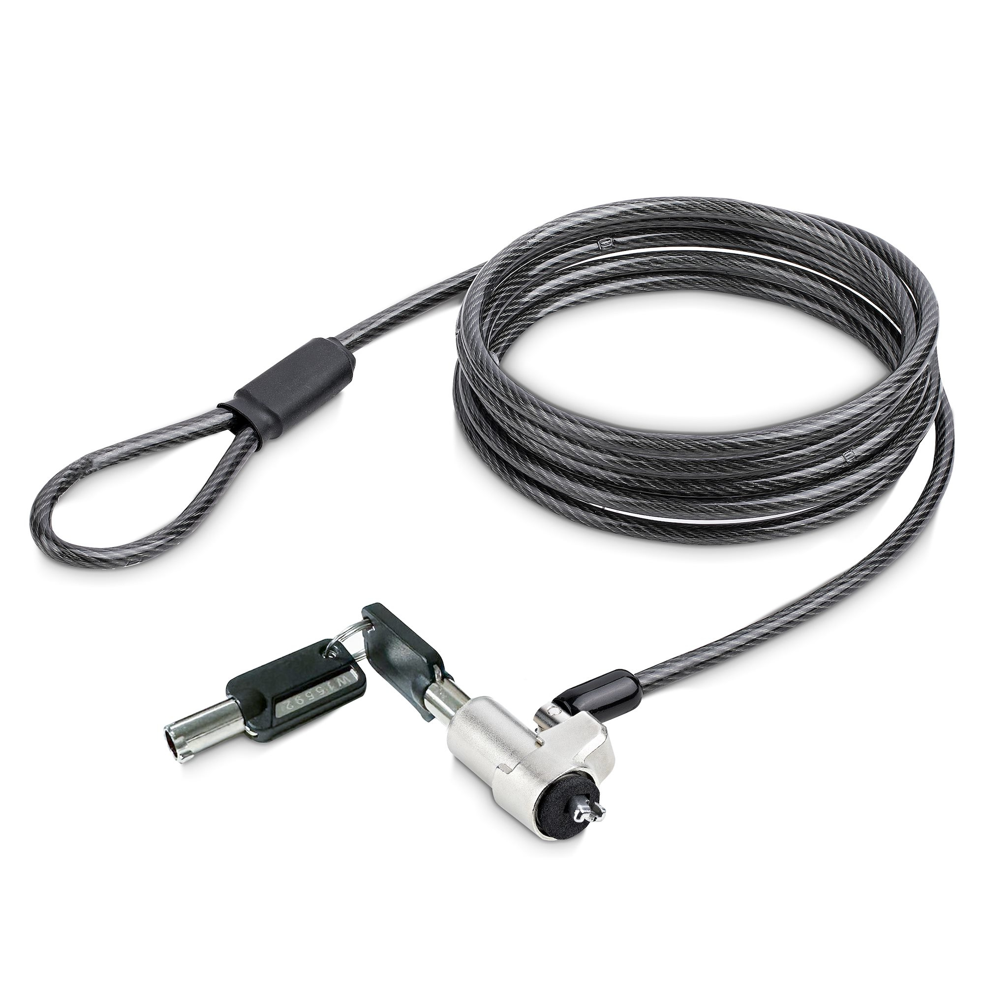 Cable de Seguridad de Acero para Ordenador Portátil Compatible con Noble Wedge&reg - Cable de 2m - Candado Antirrobo con Llave - para Dell XPS/Portátiles 2 en 1