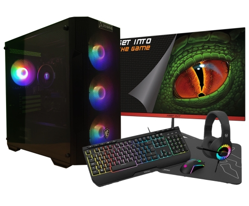AMD Ryzen 5 4650G/16GB/1 Tb NVMe/Windows 11 Monitor 24" Teclado raton auriculares y alfombriila Ordenador GamingPC