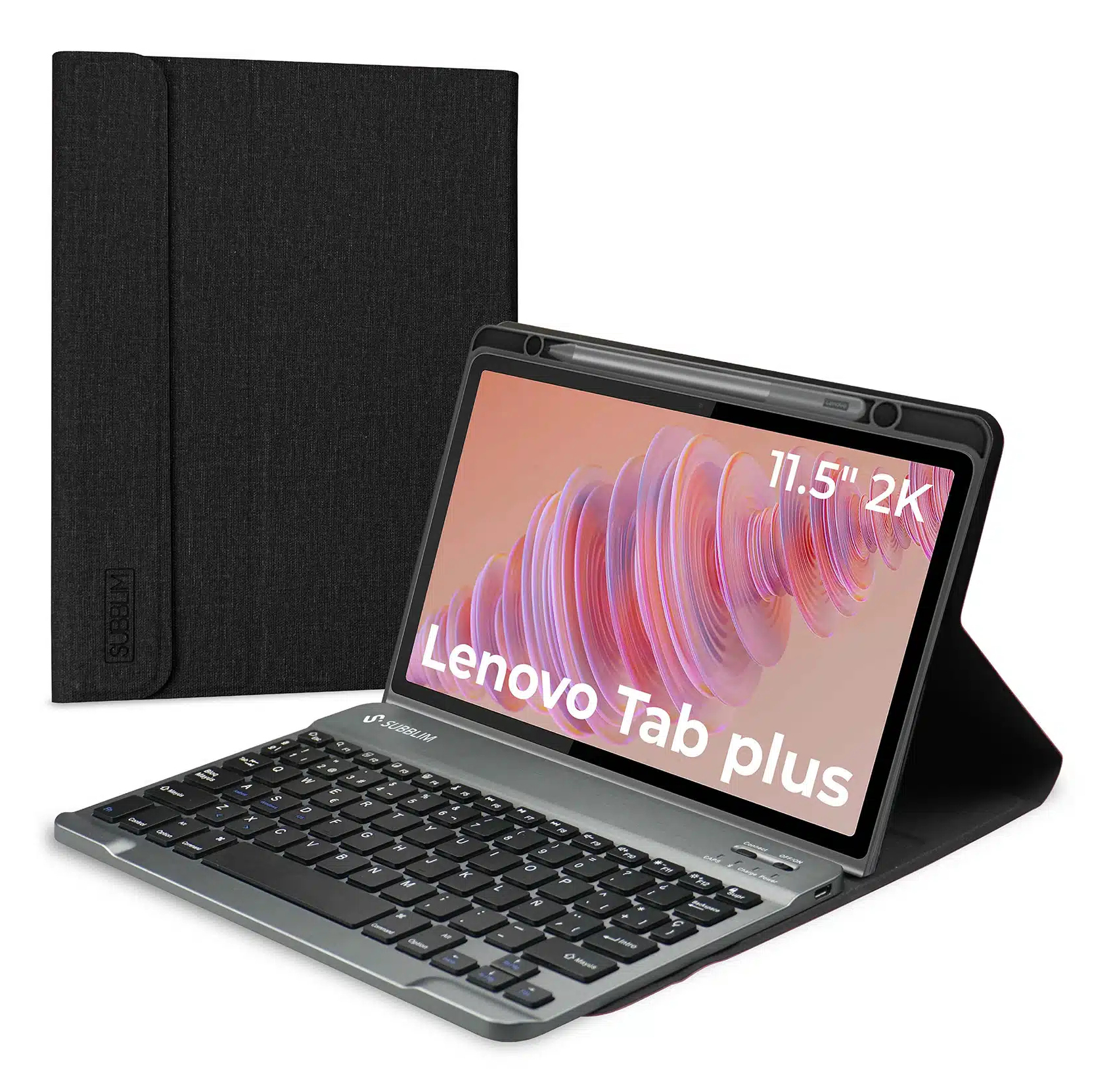 Funda Tablet Keytab Pro BT Compatible con Lenovo Tab Plus 2025 Negro 11,5 Teclad