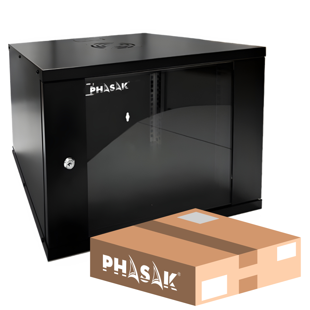 Mural Rack 19" 9U 530x400 desmontado - Flat Pack - PHO 2009D