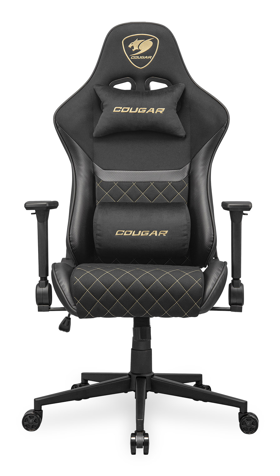 CGR-A2F-GLB Silla para videojuegos universal Asiento acolchado tapizado Negro, Oro