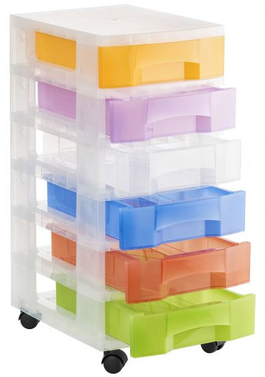 1006R SU TL cajonera para oficina Transparente, Blanco Polipropileno