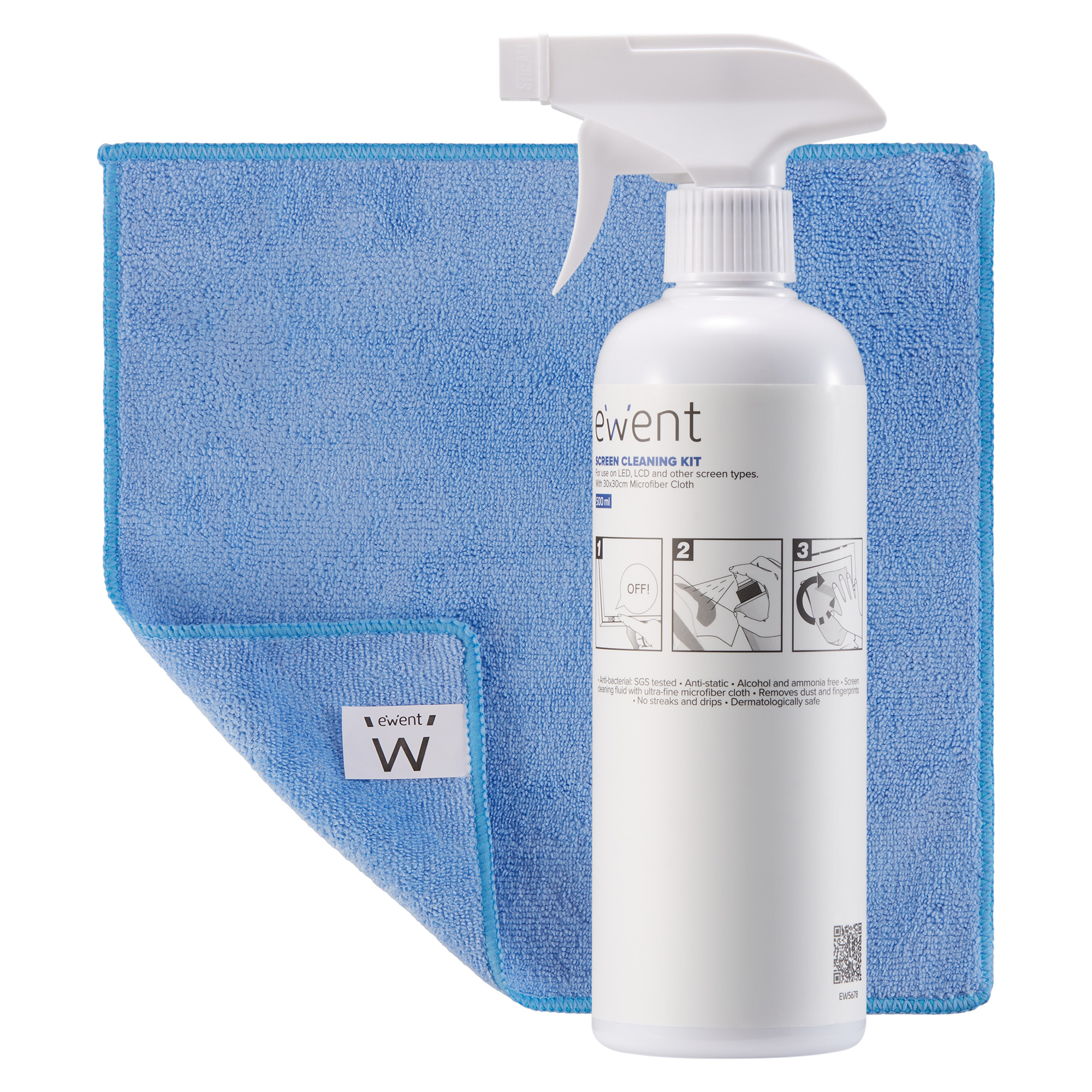 EW5678 kit de limpieza para computadora Pantallas / Plásticos, Universal Kit de limpieza para equipos 500 ml