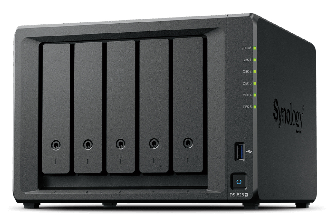 DiskStation DS1525+ servidor de almacenamiento NAS Ryzen Embedded V1500B 8 GB DDR4 0 TB Negro