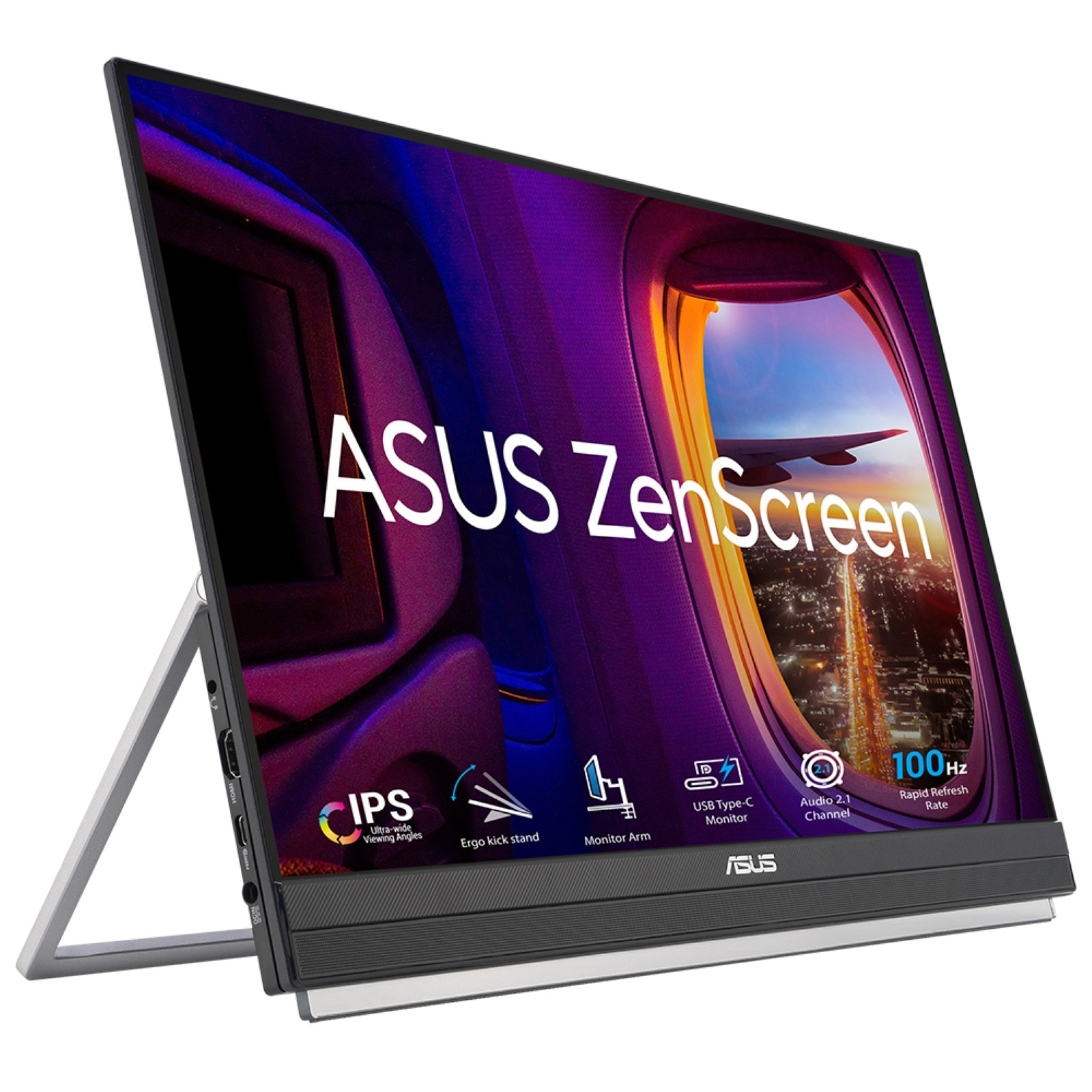 ZenScreen MB229CF pantalla para PC 54,6 cm (21.5") 1920 x 1080 Pixeles Full HD LED Negro