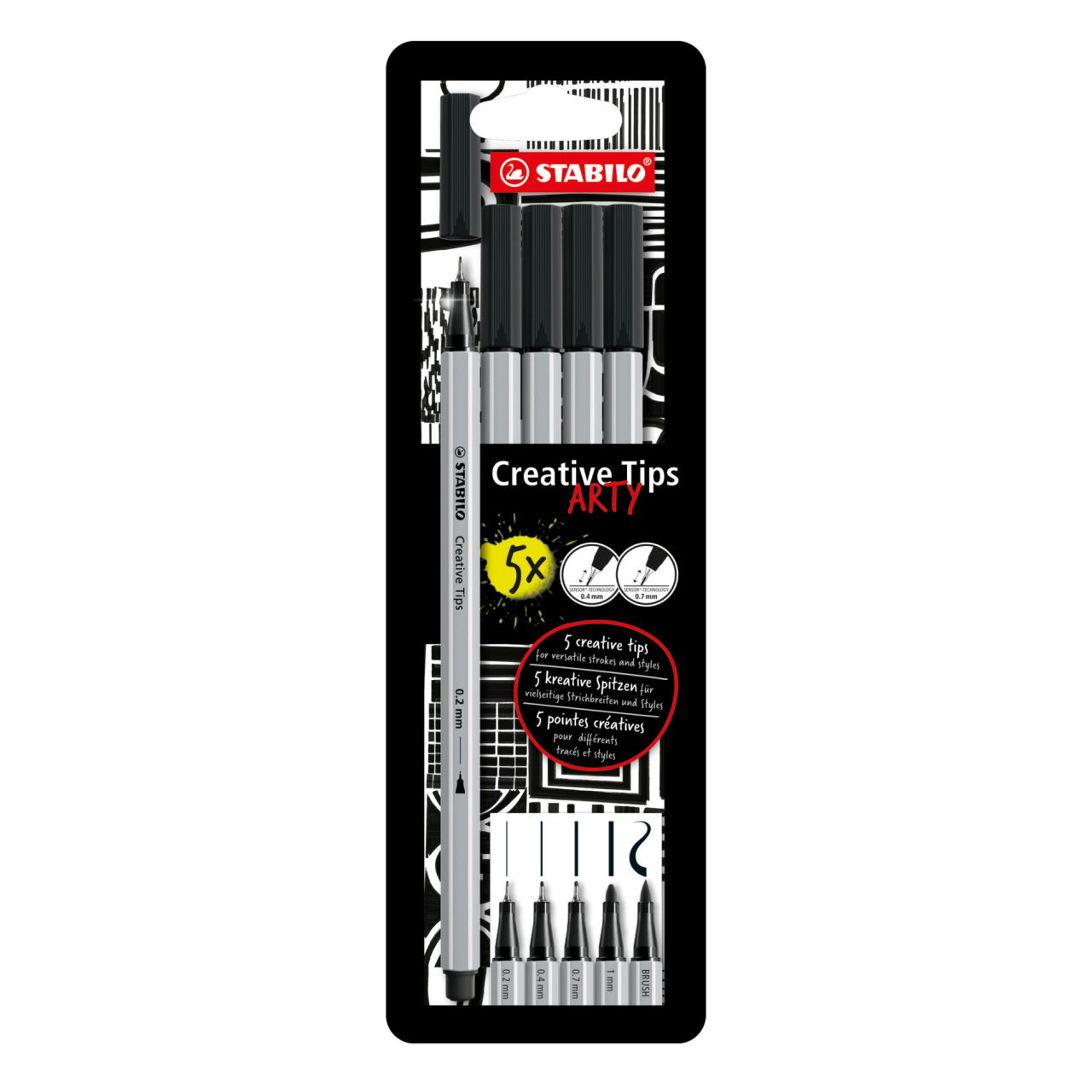 Creative Tips rotulador Negro 5 pieza(s)
