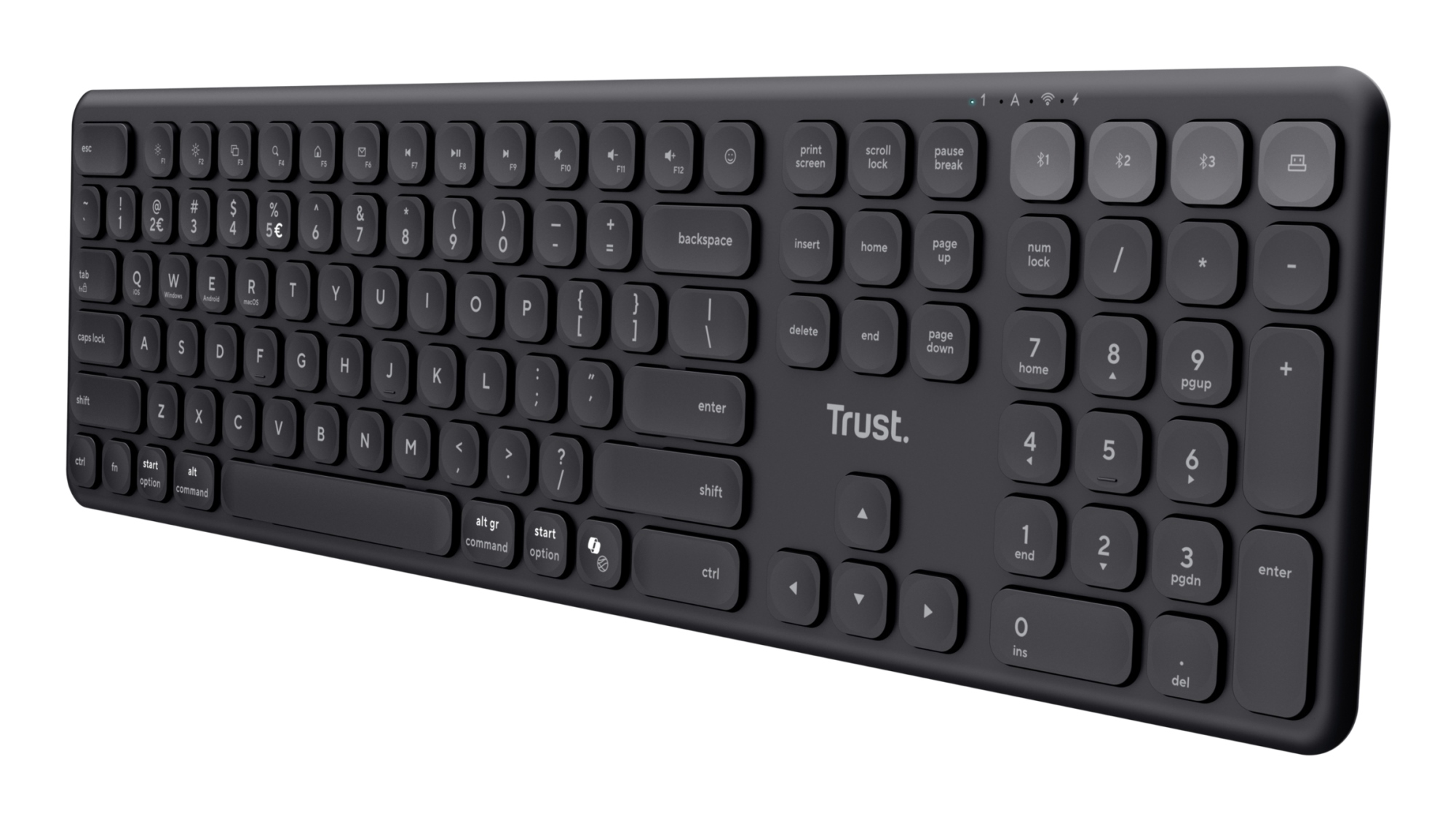 Vaiya teclado Hogar / Oficina RF Wireless + Bluetooth Español Negro