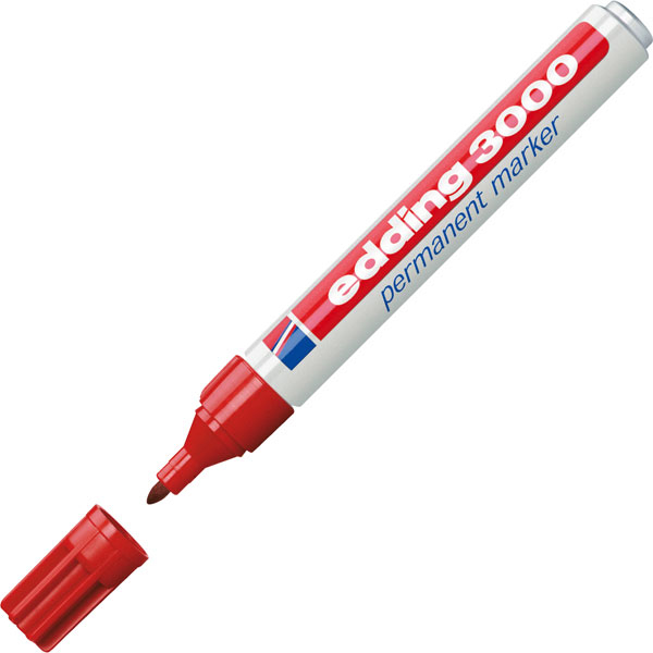 3000 marcador permanente Rojo 10 pieza(s)