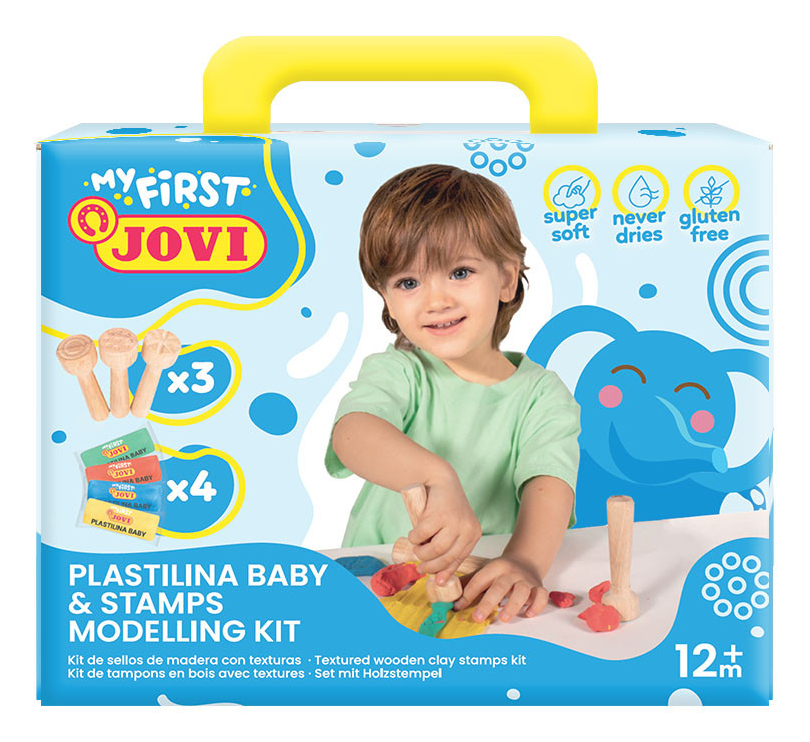 374WS compuesto para cerámica y modelaje Set de utensilios para jugar con plastilina Azul, Verde, Rojo, Madera, Amarillo 1 pieza(s)