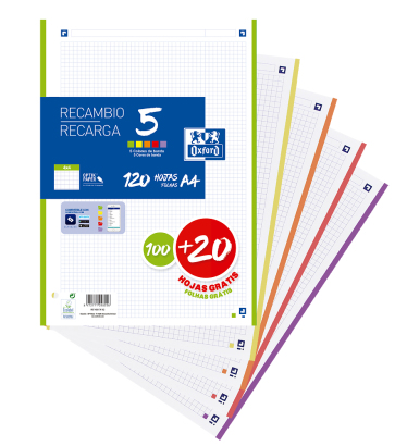 400174182 papel de cuaderno 210 x 297 mm (A4) 120 hojas