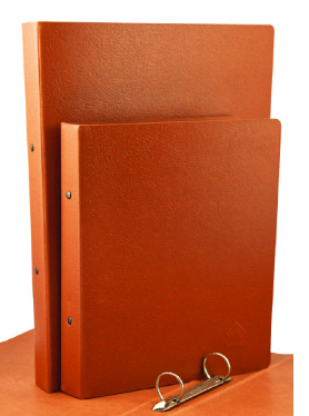 0142A carpeta Cartón, Cuero Marrón