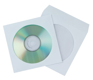 KF02206 estuche para medios de almacenamiento Paper case Transparente, Blanco