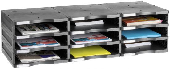 6533 NE archivador organizador Poliestireno Negro
