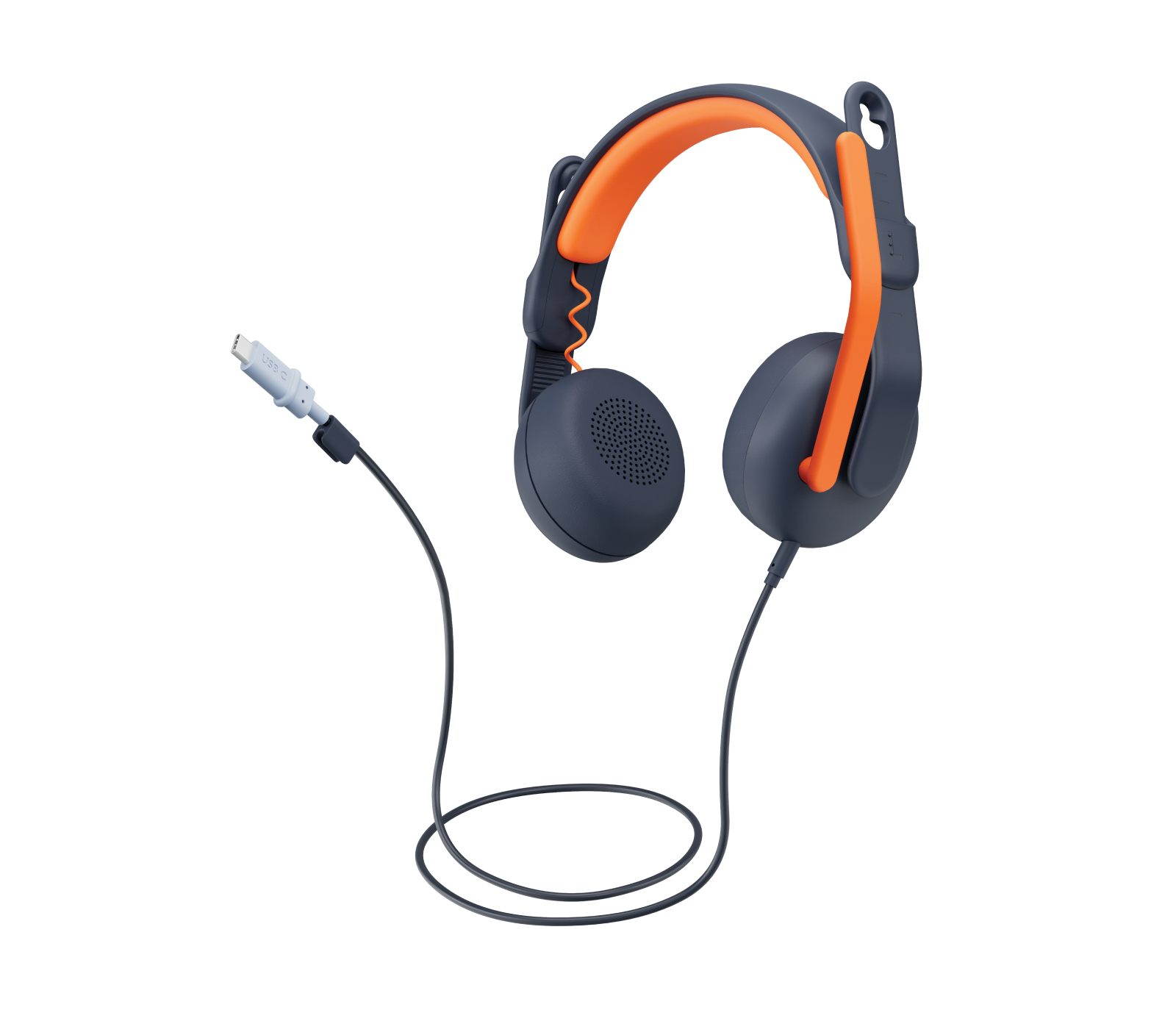 981-001367 auricular y casco Auriculares Alámbrico Diadema Educación USB Tipo C Azul, Naranja