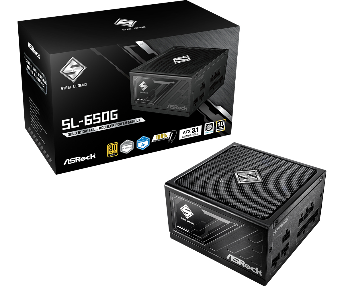 SL-650G Steel Legend unidad de fuente de alimentación 650 W 20+4 pin ATX ATX Negro