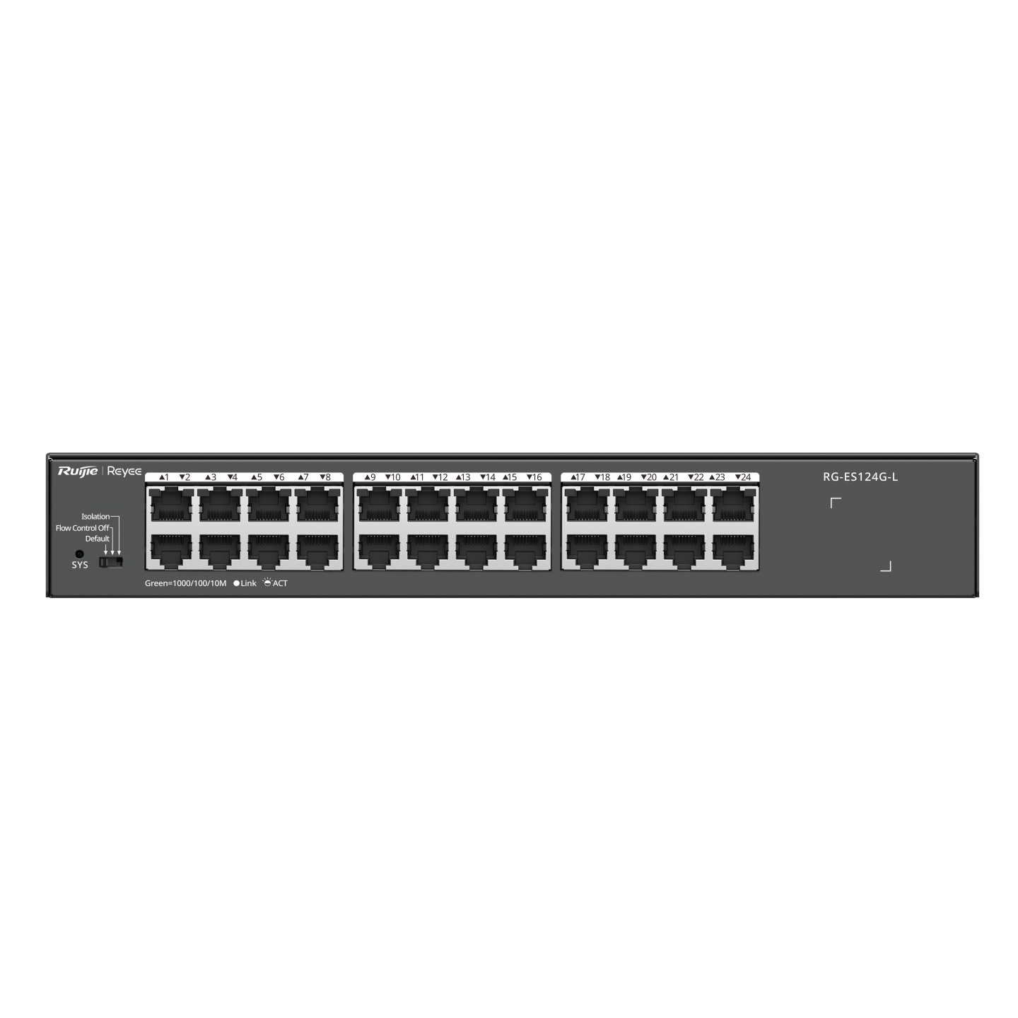 RG-ES124G-L switch No administrado L2 Gigabit Ethernet (10/100/1000) Negro