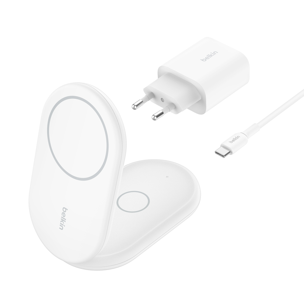 BoostCharge Auriculares, Smartphone Blanco USB Cargador inalámbrico Carga rápida Interior