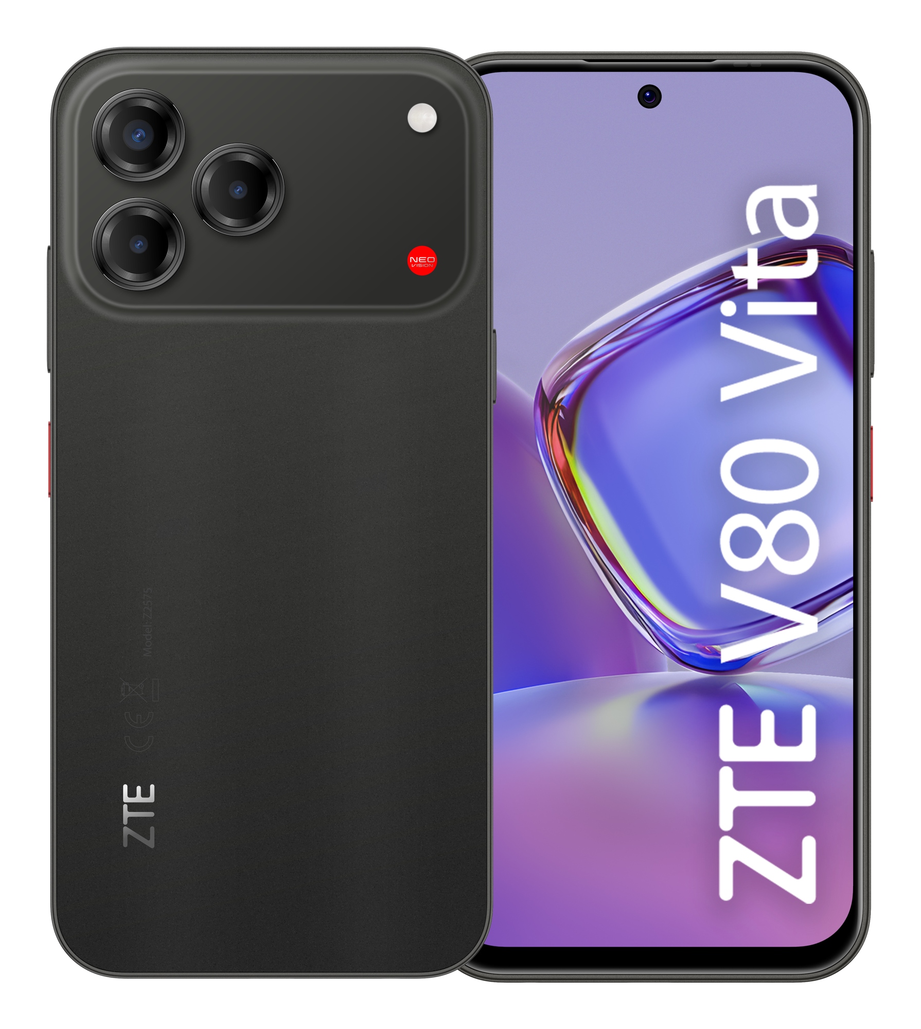V80VITA256BLK smartphones 17,1 cm (6.75") Ranura híbrida Dual SIM Android 16.0 4G USB Tipo C 4 GB 256 GB 5000 mAh Negro