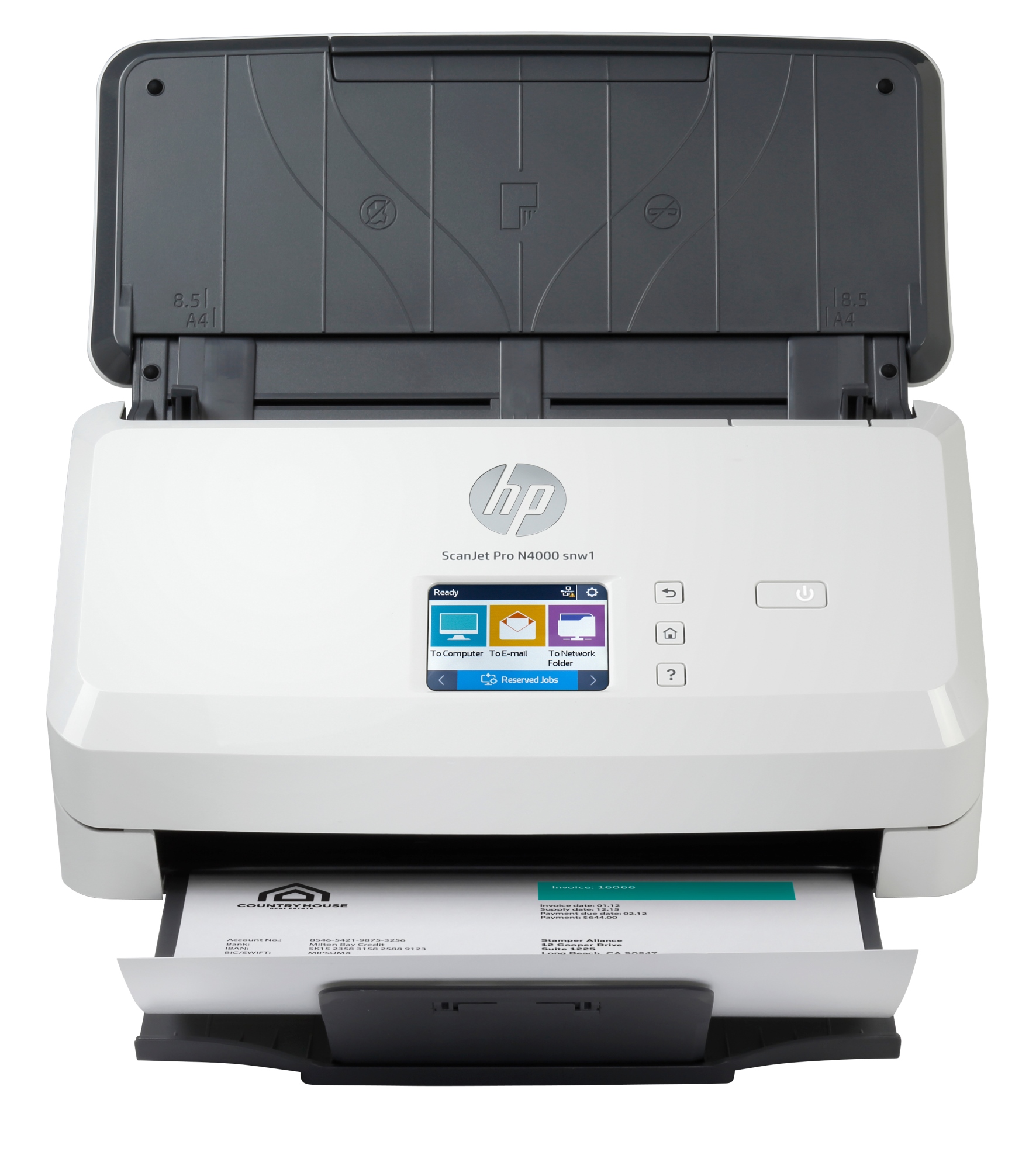 ScanJet Pro N4000 snw1 Escáner alimentado con hojas 600 x 600 DPI A4 Negro, Blanco
