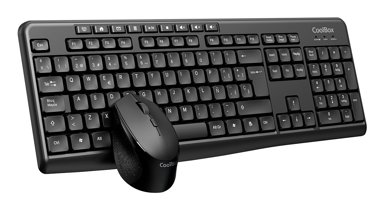 KIT INALAMBRICO MULTIMEDIA DE TECLADO Y RATÓN SILENCIOSOS