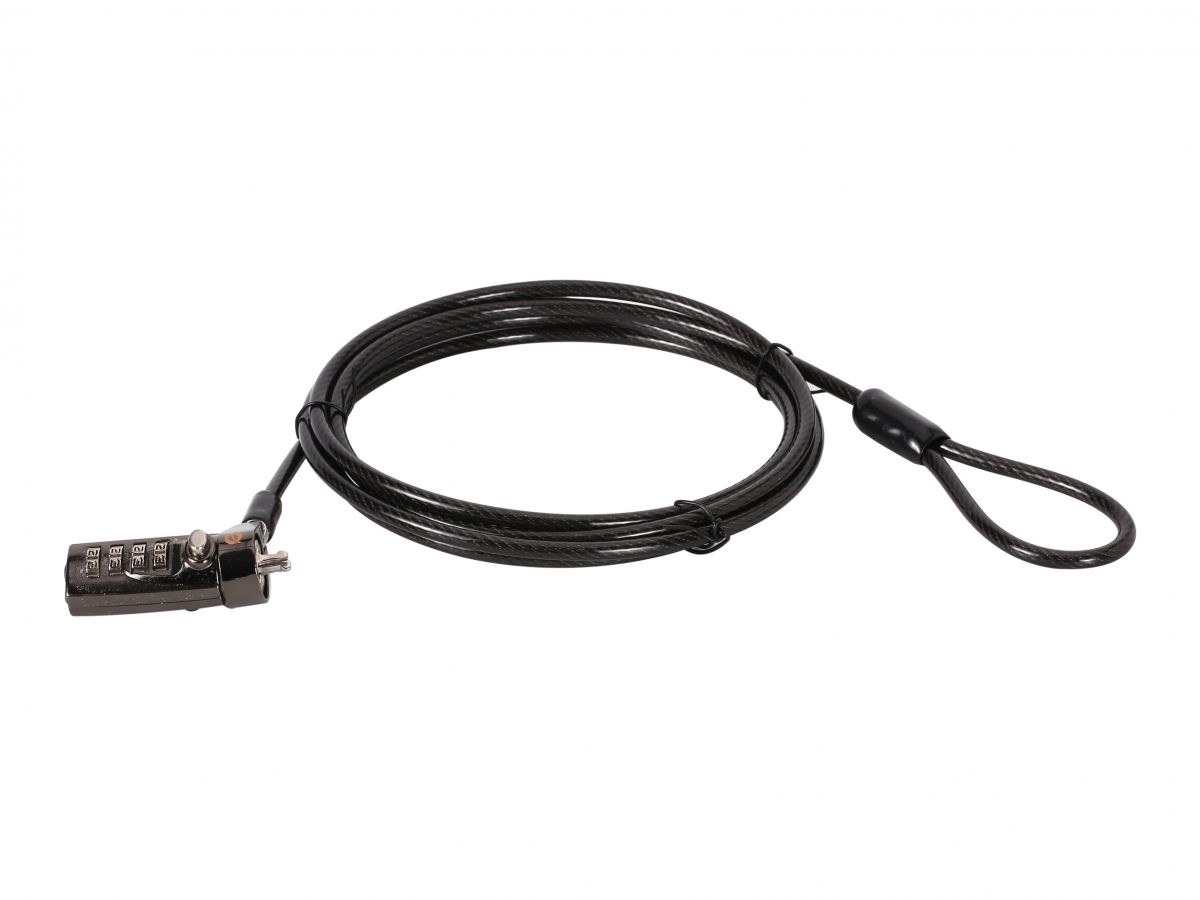 CUSTODIO01BN cable antirrobo Negro 1,8 m