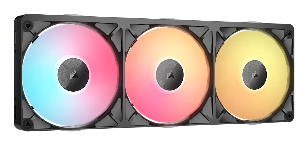 iCUE LINK RX360 II Unified Frame RGB PWM PC Fans Starter Kit Carcasa del ordenador Refrigerador de aire 12 cm Negro 1 pieza(s)