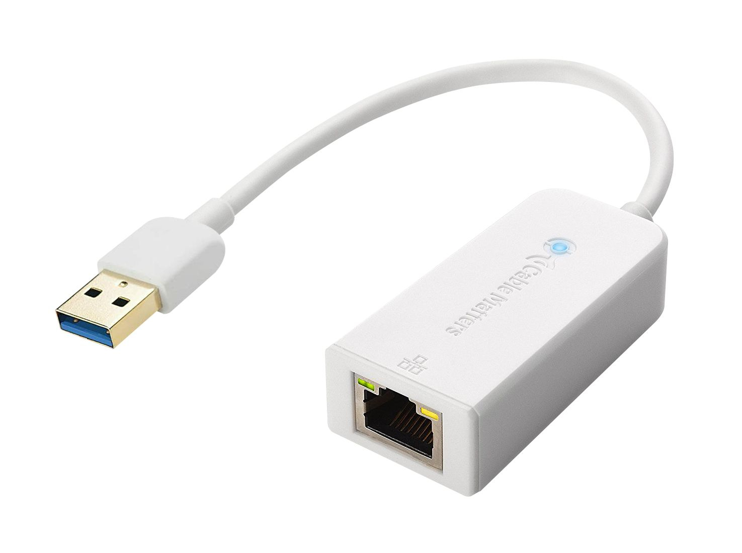 ADPT-USB3.0-GBENET cambiador de género para cable USB-A RJ-45 Blanco