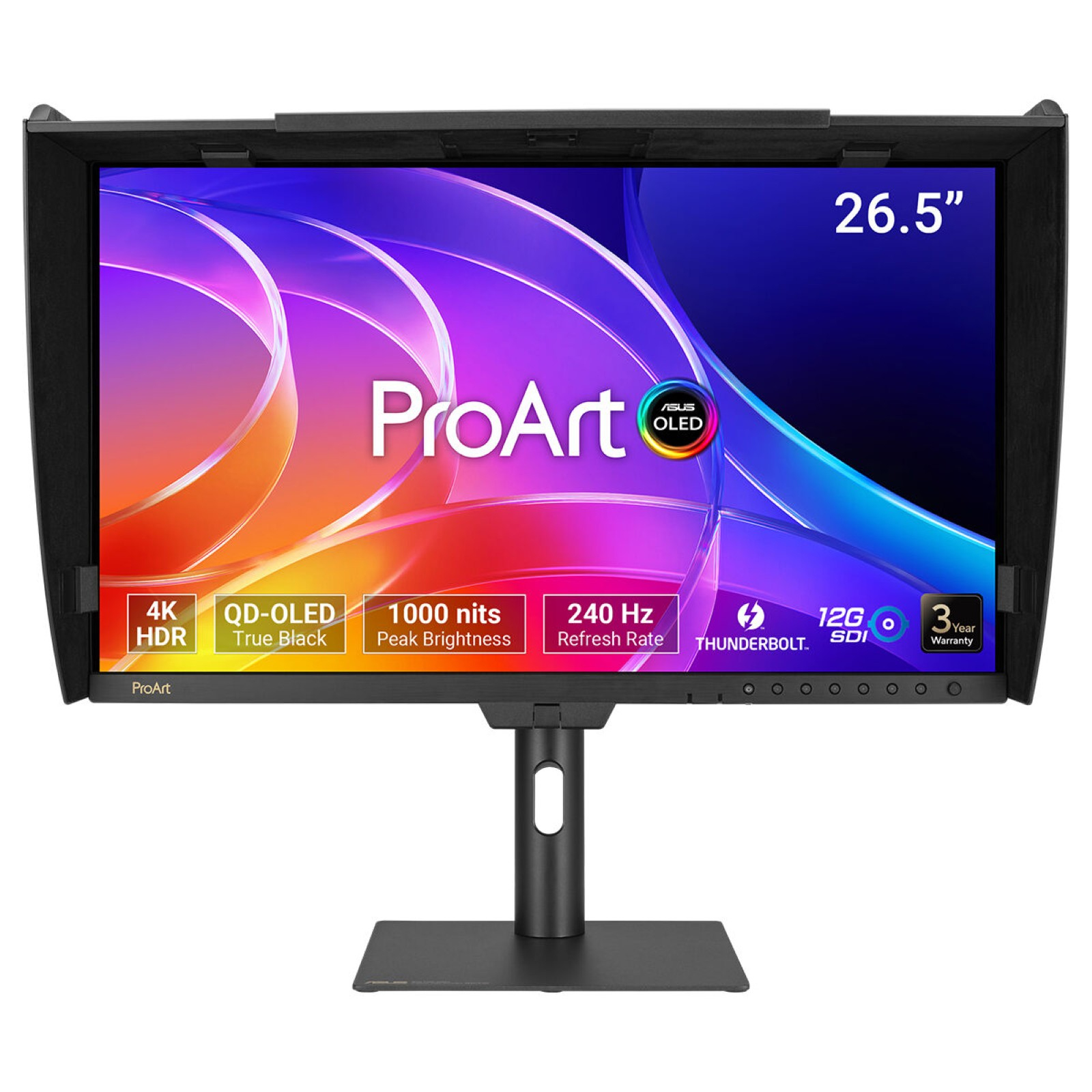 ProArt OLED PA27USD pantalla para PC 67,3 cm (26.5") 3840 x 2160 Pixeles 4K Ultra HD QD-OLED Negro