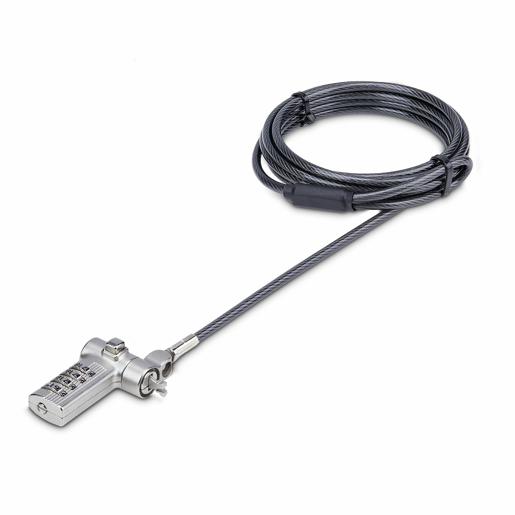 Cable Antirrobo Universal de Portátil de 2m - Candado de Seguridad para Portátil - Serializado - con Clave de Combinación - Compatible con Noble Wedge&reg /Nano/K-Slot - TAA