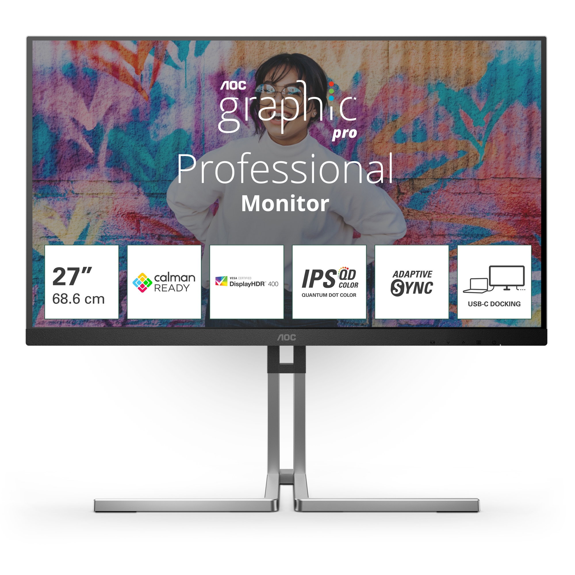 Q27U3CV pantalla para PC 68,6 cm (27") 2560 x 1440 Pixeles Quad HD LCD Negro